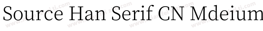 Source Han Serif CN Mdeium字体转换